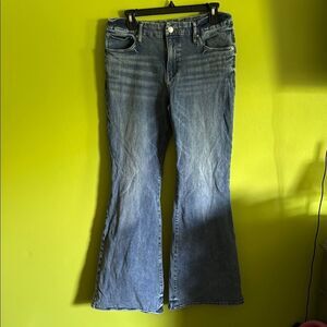 Express Mid-Rise Stretch Flare Jeans Size L